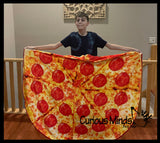 NEW - Fun Pizza Novelty Throw Blanket Wrap - Round 5 Foot Bedding