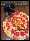 NEW - Fun Pizza Novelty Throw Blanket Wrap - Round 5 Foot Bedding