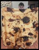 NEW - Fun Chocolate Chip Cookie Novelty Throw Blanket Wrap - Round 5 Foot Bedding