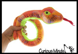 Plush Snake - 33" Metallic Bright Colorful Shimmer -  Stuffed Sensory Fidget Toy Stuffie