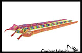 Plush Snake - 33" Metallic Bright Colorful Shimmer -  Stuffed Sensory Fidget Toy Stuffie