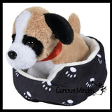 NEW - Cute Cat and Dog Pet in Bed Stuffed Animal Plush Toy - Adorable Stuffie with Pet Bed