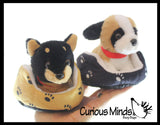 NEW - Cute Cat and Dog Pet in Bed Stuffed Animal Plush Toy - Adorable Stuffie with Pet Bed