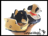 NEW - Cute Cat and Dog Pet in Bed Stuffed Animal Plush Toy - Adorable Stuffie with Pet Bed