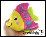 Plush Moving Sand Filled Fidget Toy - Sensory Stress Ball - Unique Feel - Ocean Animals and Monsters