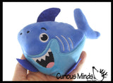 Plush Moving Sand Filled Fidget Toy - Sensory Stress Ball - Unique Feel - Ocean Animals and Monsters