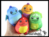 Plush Dinosaur Animal Sugar Ball - Thick Glue/Gel Stretch Ball - Molasses Syrup Ultra Squishy and Moldable Slow Rise Relaxing Sensory Fidget Stress Toy Dino