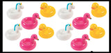 Small 1.5" Pool Float Theme Rubber Ducks - Rubber Duckies - Cute Novelty Prize Reward Giveaway Summer Duck Flamingo Unicorn