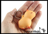 Pooping Capybara Novelty Keychain - Squeeze to Make it Poop - Funny Gag Gift Clip On Rodent Toy Prize Favor