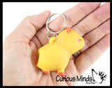 Pooping Capybara Novelty Keychain - Squeeze to Make it Poop - Funny Gag Gift Clip On Rodent Toy Prize Favor