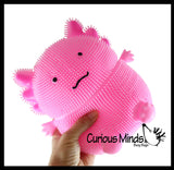 Jumbo 8" Axolotl Puffer Air- Filled Squeeze Stress Balls - Walking Fish  -  Sensory, Stress, Fidget Toy