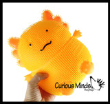 Jumbo 8" Axolotl Puffer Air- Filled Squeeze Stress Balls - Walking Fish  -  Sensory, Stress, Fidget Toy