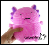 Jumbo 8" Axolotl Puffer Air- Filled Squeeze Stress Balls - Walking Fish  -  Sensory, Stress, Fidget Toy