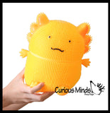 Jumbo 8" Axolotl Puffer Air- Filled Squeeze Stress Balls - Walking Fish  -  Sensory, Stress, Fidget Toy