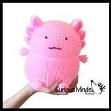 Jumbo 8" Axolotl Puffer Air- Filled Squeeze Stress Balls - Walking Fish  -  Sensory, Stress, Fidget Toy