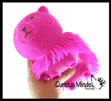 NEW - Shaggy Cat Large 7" Puffer Ball - Sensory Therapy Fidget Stress Balls - OT Autism SPD