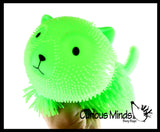 NEW - Shaggy Cat Large 7" Puffer Ball - Sensory Therapy Fidget Stress Balls - OT Autism SPD