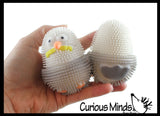 NEW - Seagull Puffer Air- Filled Squeeze Stress Balls Gull Pigeon -  Sensory, Stress, Fidget Toy