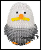 NEW - Seagull Puffer Air- Filled Squeeze Stress Balls Gull Pigeon -  Sensory, Stress, Fidget Toy