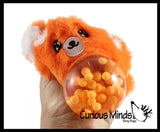 Plush Red Panda Bead Filled Squeeze Stress Balls - Sensory, Stress, Fidget Toy Bubble Blow