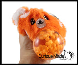 Plush Red Panda Bead Filled Squeeze Stress Balls - Sensory, Stress, Fidget Toy Bubble Blow