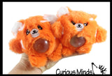 Plush Red Panda Bead Filled Squeeze Stress Balls - Sensory, Stress, Fidget Toy Bubble Blow