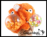 Plush Red Panda Bead Filled Squeeze Stress Balls - Sensory, Stress, Fidget Toy Bubble Blow