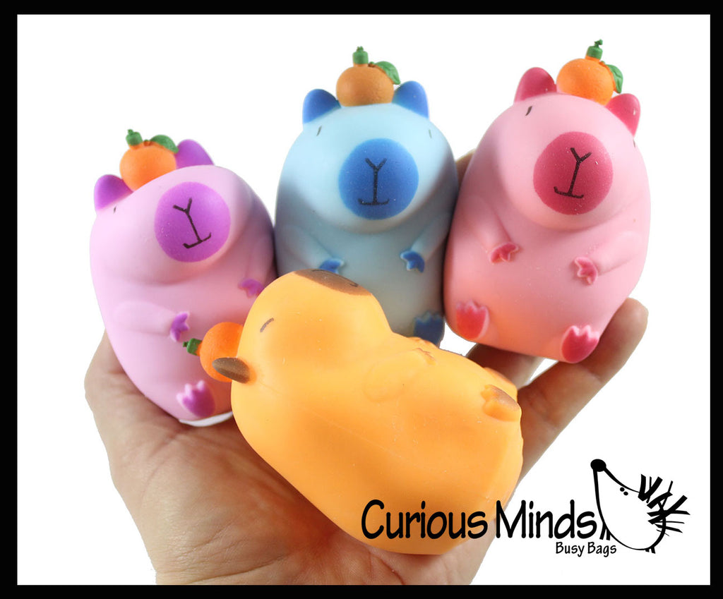 NEW - Capybara Stretchy Sand Filled - Lover Sensory Fidget Toy Weighted Cute Colorful Capys