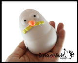 NEW - Seagull Squishy Squeeze Stress Ball Soft Doh Filling - Like Shaving Cream - Sensory Gull Pigeon, Fidget Toy