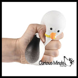 NEW - Seagull Squishy Squeeze Stress Ball Soft Doh Filling - Like Shaving Cream - Sensory Gull Pigeon, Fidget Toy