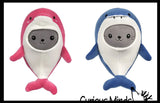 NEW - Plush Seal in Costume -  Stuffed Animal Toy - Soft Plushie Stuffie - Ocean Sea Narwhal, Dolphin, Shark Dressed Up