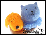 Shaggy Cat and Mop Dog - Large Puffer Balls - Sensory Therapy Fidget Stress Balls - OT Autism SPD