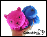 Shaggy Cat and Mop Dog - Large Puffer Balls - Sensory Therapy Fidget Stress Balls - OT Autism SPD