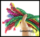 Plush Snake 15" with Shiny Foil Metallic Look -  Stuffed Sensory Fidget Toy - Carnival Prize Party Favors