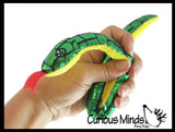 Plush Snake 15" with Shiny Foil Metallic Look -  Stuffed Sensory Fidget Toy - Carnival Prize Party Favors