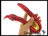 Plush Snake 15" with Shiny Foil Metallic Look -  Stuffed Sensory Fidget Toy - Carnival Prize Party Favors