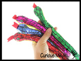 Plush Snake 15" with Shiny Foil Metallic Look -  Stuffed Sensory Fidget Toy - Carnival Prize Party Favors