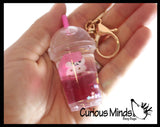 Smoothie Clip with Animal on a Wave - Floating Surfing Figurine on Moving Water - Sensory, Stress, Fidget Toy Bag Decoration