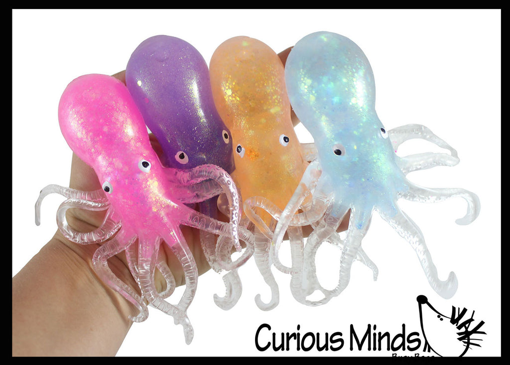 NEW - Gooey Gel Filled Octopus Fidget Stress Toy - Soft Squishy Stress Ball