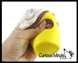 Coffee Latte Slow Rise Squishy Fidget Toy - Soft Foam Stress Ball