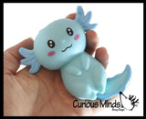 NEW - Axolotl Laying- Soft Creamy Doh Filled Squeeze Stress Balls  -  Sensory, Stress, Fidget Toy Super Soft