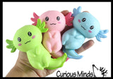 NEW - Axolotl Laying- Soft Creamy Doh Filled Squeeze Stress Balls  -  Sensory, Stress, Fidget Toy Super Soft