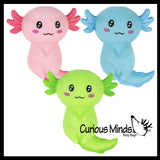 NEW - Axolotl Laying- Soft Creamy Doh Filled Squeeze Stress Balls  -  Sensory, Stress, Fidget Toy Super Soft