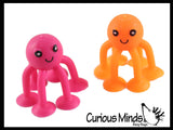 Suction Cup Octopus Fidget - Water Bath Toy - Window - Plane Car Stick and Pull Fidget