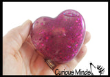 NEW - Heart Sugar Ball - Thick Glue/Gel Syrup Molasses Stretch Ball - Ultra Squishy and Moldable Slow Rise Relaxing Sensory Fidget Stress Toy Valentines Day Love