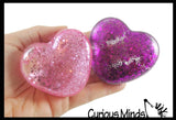 NEW - Heart Sugar Ball - Thick Glue/Gel Syrup Molasses Stretch Ball - Ultra Squishy and Moldable Slow Rise Relaxing Sensory Fidget Stress Toy Valentines Day Love