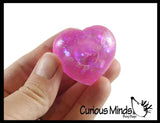 NEW - Small 1.5" Heart Sugar Ball - Thick Glue/Gel Syrup Molasses Stretch Ball - Ultra Squishy and Moldable Slow Rise Relaxing Sensory Fidget Stress Toy Valentines Day Love