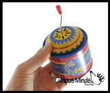 Tin Music Box - Wind Up Classic Toy - Mechanical Musical Toy - Fidget Stress Toy