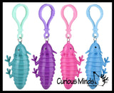 NEW - Tiny Axolotl Fidget -Small on Clip Wiggle Articulated Jointed Moving Axolotyl Toy - Unique Keychain