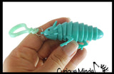 NEW - Tiny Axolotl Fidget -Small on Clip Wiggle Articulated Jointed Moving Axolotyl Toy - Unique Keychain